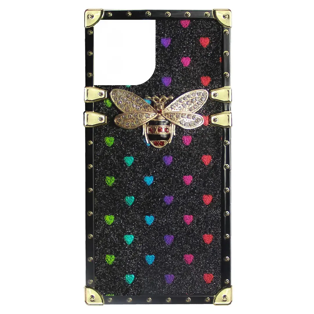 iPhone 13 Heart Butterfly Case Black